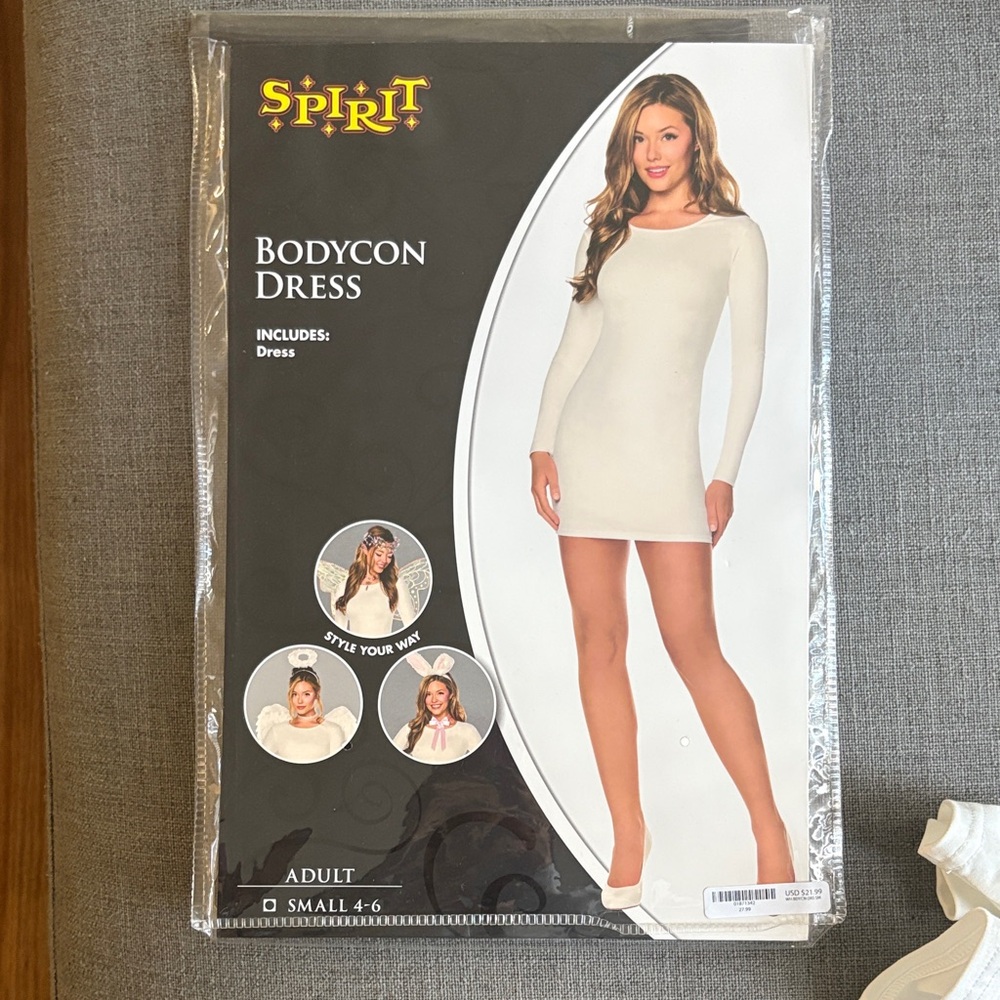 Spirit Elegant White Bodycon Dress